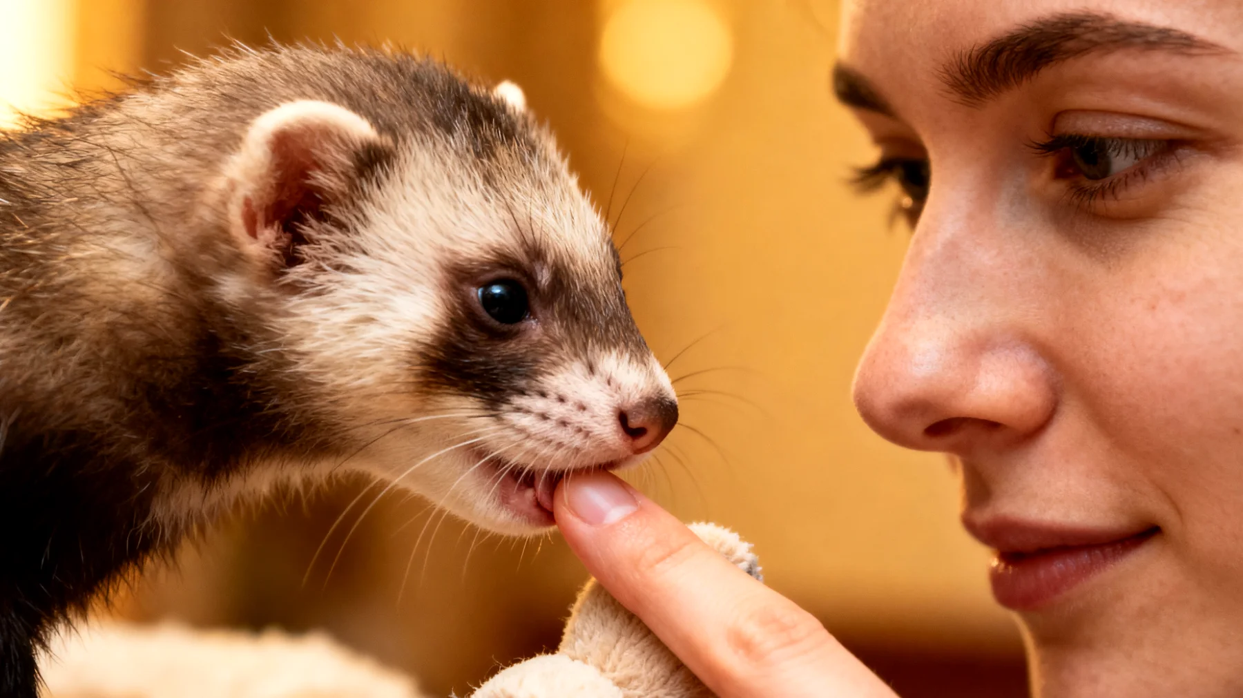 Welpen-Frettchen benötigen spezielle Trainingsmethoden und Verhaltensübungen, die auf ihr junges Alter abgestimmt sind, um unerwünschtes Beißen zu verhindern und eine gute Sozialisierung zu gewährleisten"