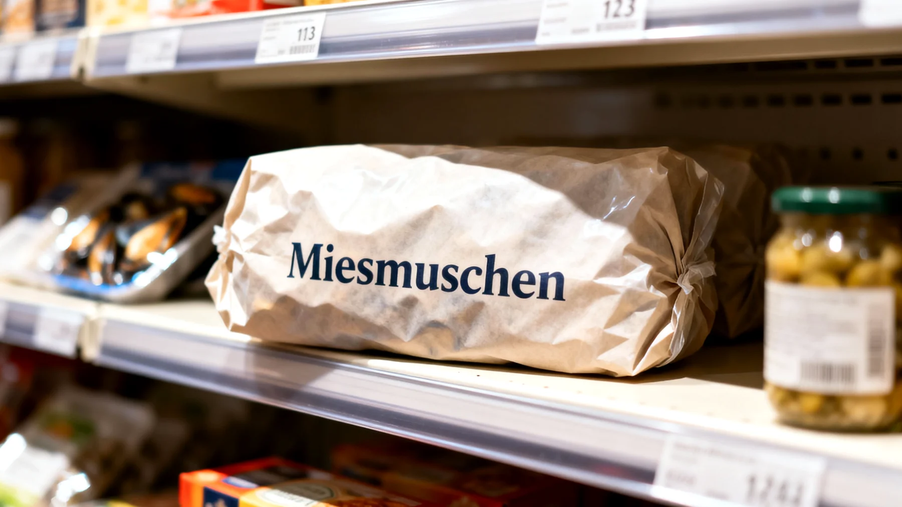 Verpackte Miesmuscheln"