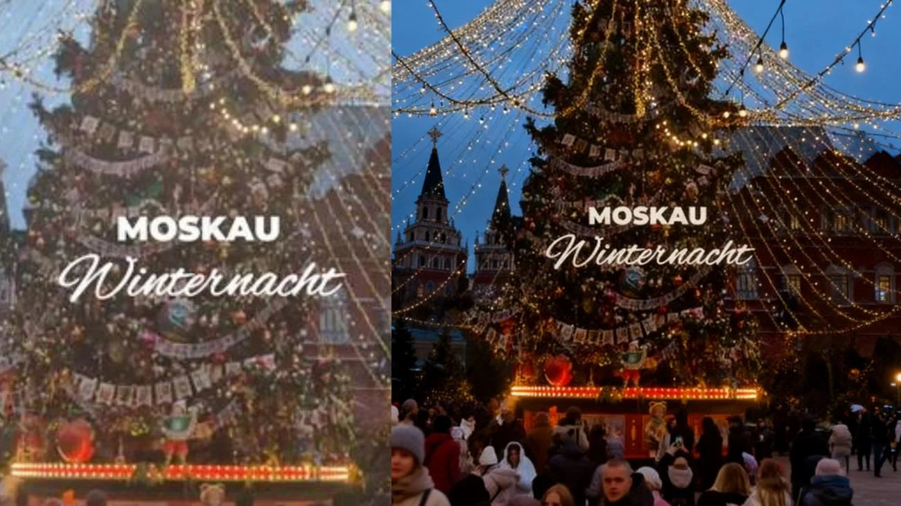 Träumst du auch von einem Wintermärchen? Komm mit auf einen nächtlichen Spaziergang durch Moskau! ❄️🏰 #weihnachten #weihnachtsmarkt #winter #märchen #schön"