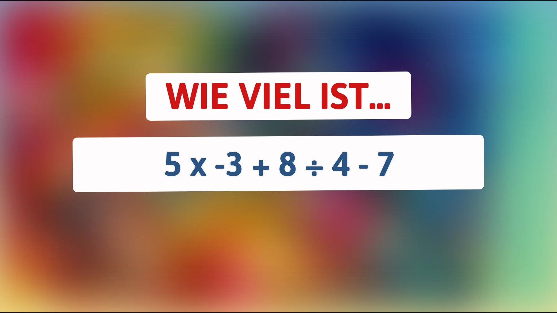 88% der Menschen scheitern: Kannst du das knifflige Mathe-Rätsel lösen?"