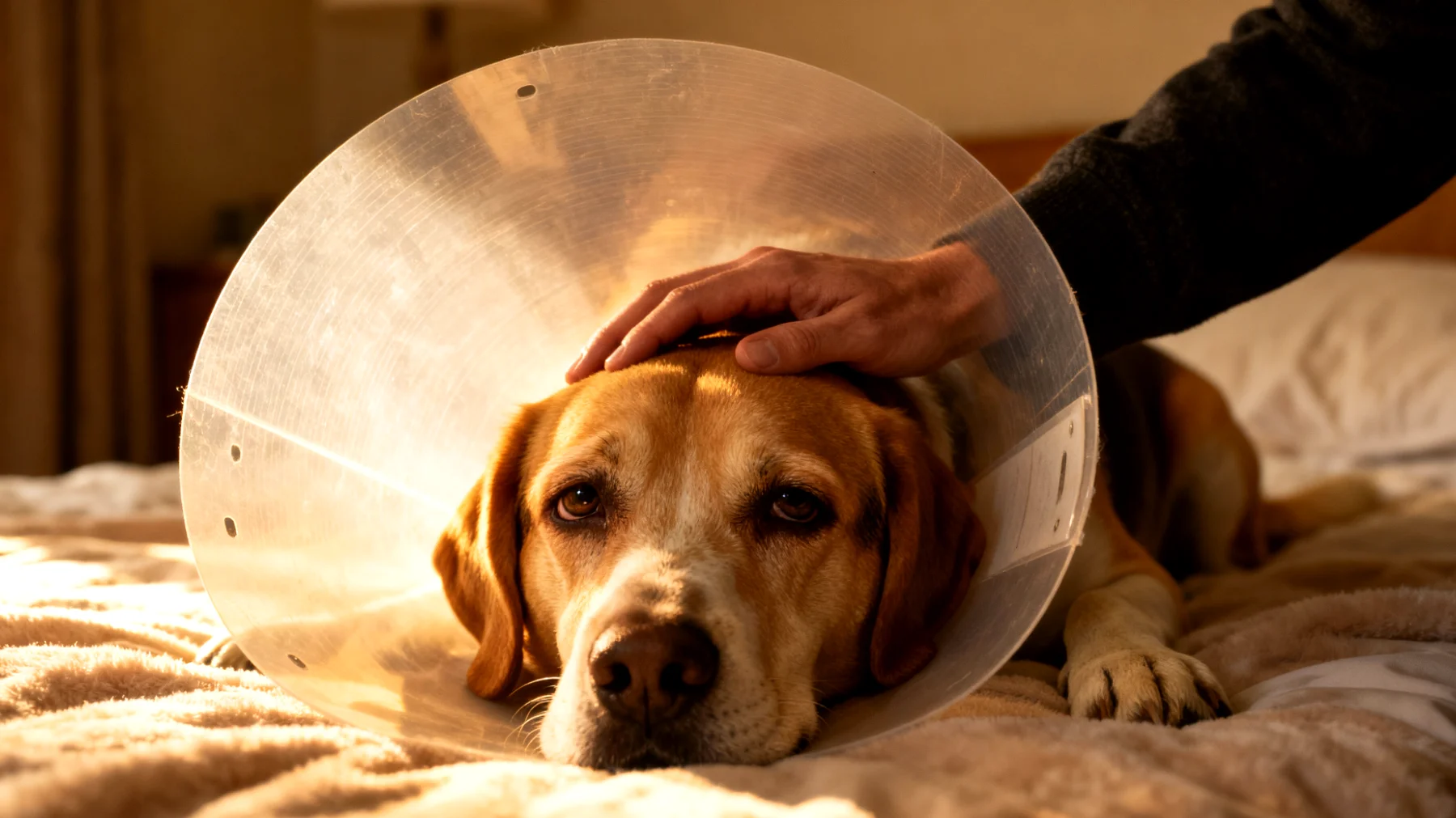 Hunde zeigen nach einer Kastration oft verändertes Verhalten wie Lethargie, Unruhe oder Frustration, während sie sich von dem Eingriff erholen und an hormonelle Veränderungen anpassen müssen. Gleichzeitig müssen sie an der OP-Wunde gehindert werden, was traditionelle Trainingsmethoden erschwert."