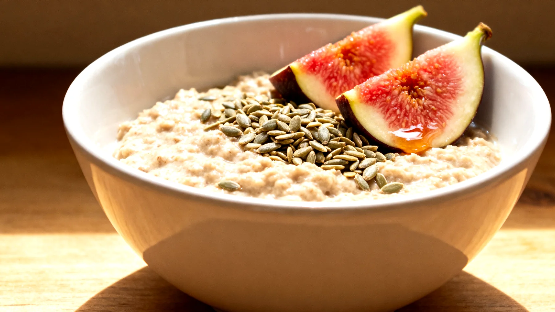 Tigernuss-Porridge mit Hanfsamen und Feigen"